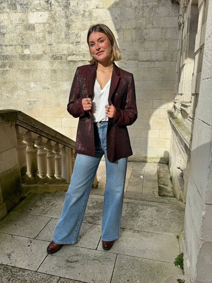 Blazer bordeaux python VOLTA La Petite Etoile