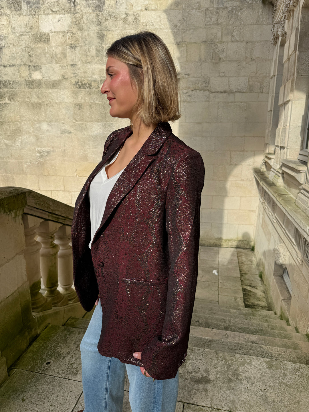 Blazer bordeaux python VOLTA La Petite Etoile