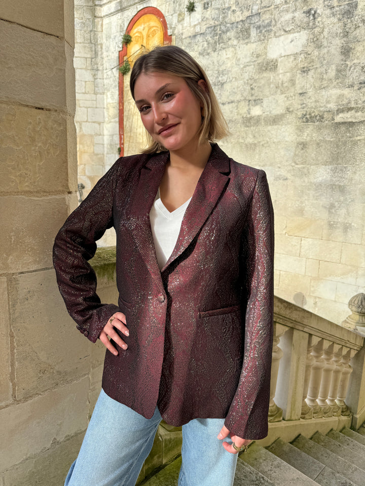 Blazer bordeaux python VOLTA La Petite Etoile