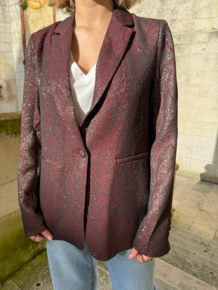 Blazer bordeaux python VOLTA La Petite Etoile