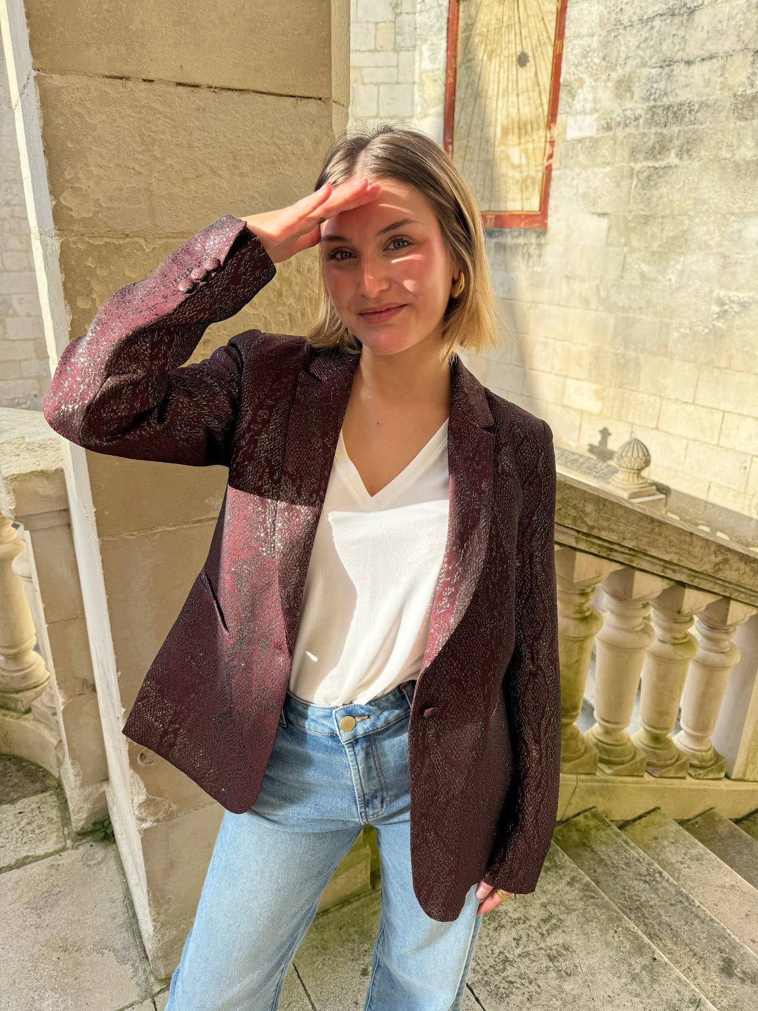 Blazer bordeaux python VOLTA La Petite Etoile