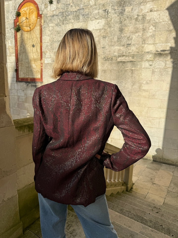 Blazer bordeaux python VOLTA La Petite Etoile