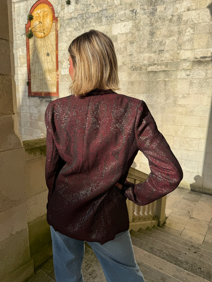 Blazer bordeaux python VOLTA La Petite Etoile