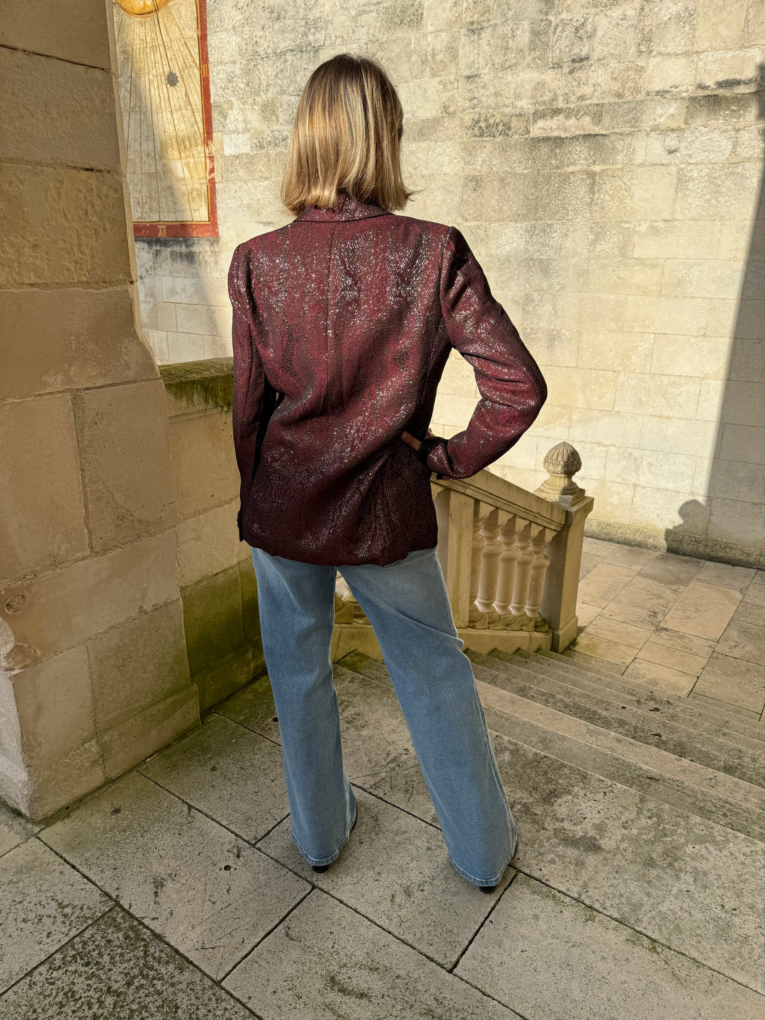 Blazer bordeaux python VOLTA La Petite Etoile