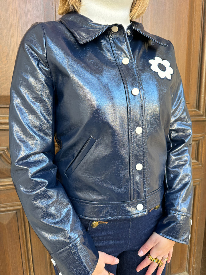 Chaqueta vinilo azul marino DAISY Hippocampe