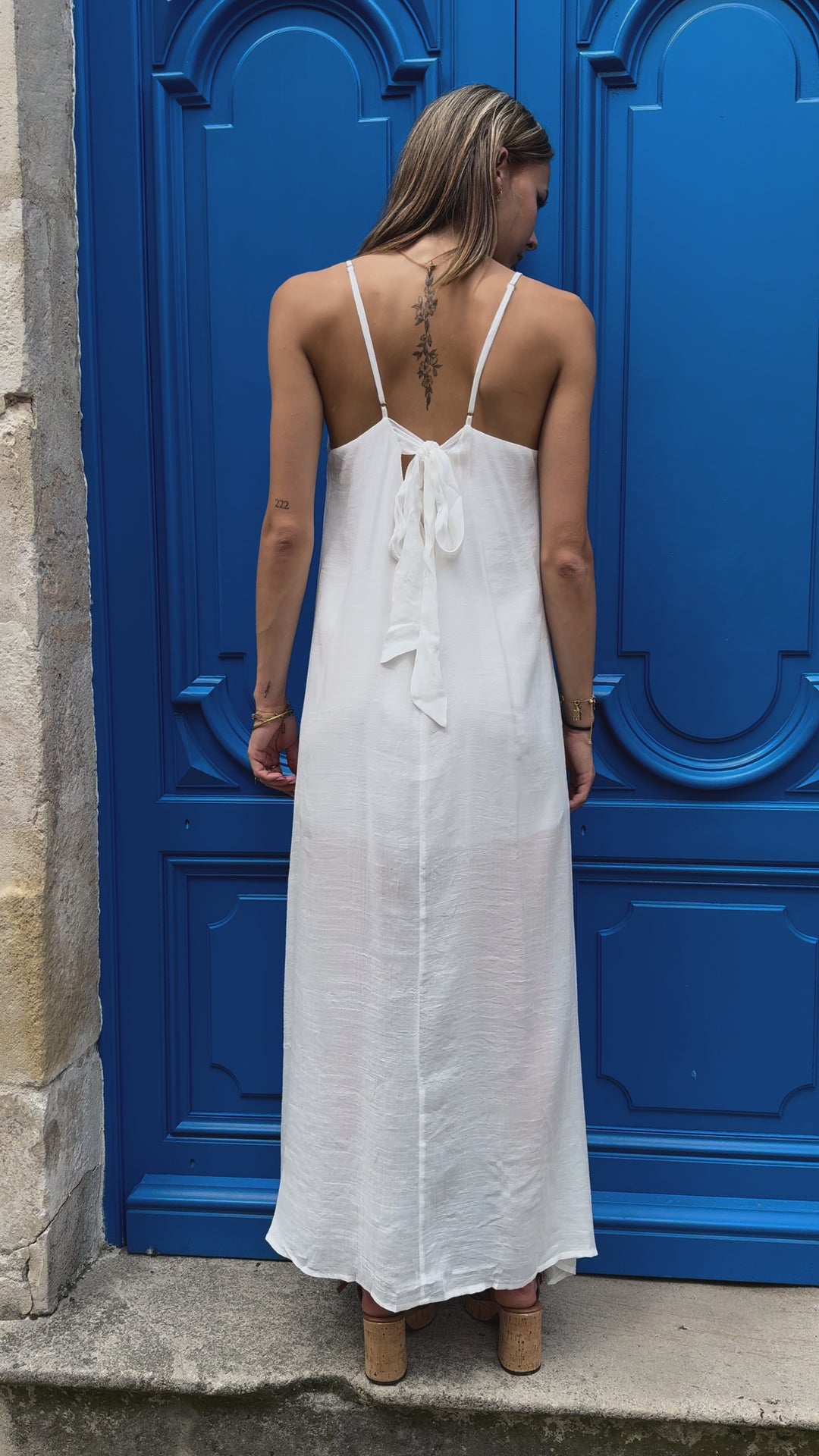 Robe longue blanche JEANNE