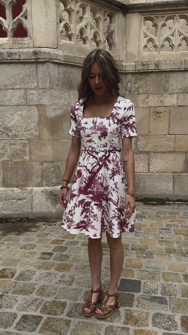 MARÍA ANTONIA vestido toile de jouy DIANE Hippocampe