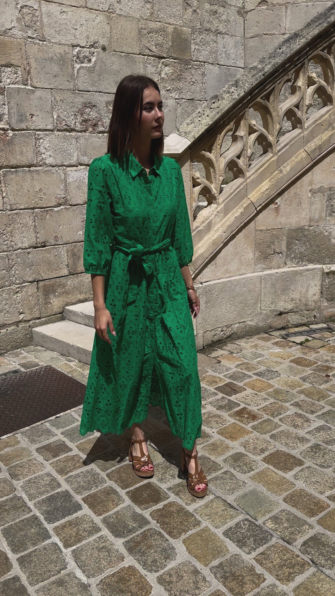 Robe longue verte MOOREA